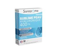 Santarome - Sublime Hyaluronic Skin 400 mg - Skin Supplement - Hydration and Firming - Grape Seed - 30 Capsules - Made in France