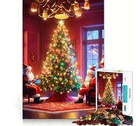 Santa's Christmas Eve Puzzle for Teenagers 1000 Pieces Mind Exercise Toy Gentle Relax Design Assembly Xmas Surprise (50x75cm)