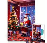 Santa's Christmas List 1000 Piece Jigsaw Puzzles for Adults Mind Skill Toy Casual Relax Design Assembly Art Collection Piece (38x26cm)