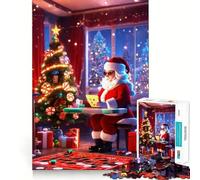 Santa's Christmas List 1000 Piece Jigsaw Puzzles for Adults Smart Reason Toy Quiet Fun Smooth Edge Festival Gift (38x52cm)