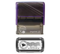Santa's Christmas Mail Self Inking Rubber Stamp, Santa Claus Sleigh Mail North Pole Post Office Mail Stamp in Red Ink