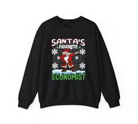 Santa's Claus Favorite Economist Jumper, Santa's Favorite Economist Christmas Matching Jumper, Patriotism Jumper, Unisex Jumper for Adult Black