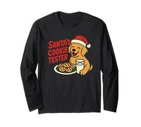 Santa's Cookie Tester Dog Puppy Funny Xmas Christmas Costume Long Sleeve T-Shirt