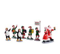 Lemax - Santa's Elf Parade, Set Of 7