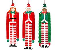 Santa's Elves Premium Reusable Hanging Christmas Decorations For Kids | Add some Xmas cheer to any home, bedroom, or classroom. Product and packaging are made from 100% Paper | 80cm| Pack Size 3