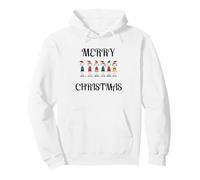 Santa's Elves wish you Merry Christmas - Stick figure design Pullover Hoodie