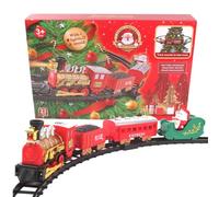 Santa's Express 11.42 X 2.76 Inch Christmas Train Set | Electric Width Locomotive with Lights and Music | ABS Christmas Decoration Toy | Wide Locomotive Model: Tree, Chime