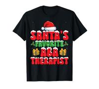 Santa's Favorite ABA Therapist Behavior Analyst Christmas T-Shirt