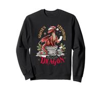 Santa's Favorite Book Dragon Design Art Sweatshirt