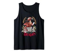Santa's Favorite Book Dragon Design Art Tank Top