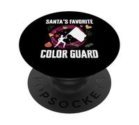 Santas Favorite Color Guard Flag Christmas Xmas PopSockets Adhesive PopGrip