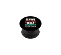 Santa's Favorite Conga Drummer Christmas Xmas Holiday PopSockets Adhesive PopGrip
