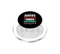 Santa's Favorite Conga Drummer Christmas Xmas Holiday PopSockets PopGrip for MagSafe