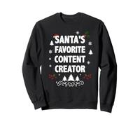 Santa's Favorite Content Creator Funny Christmas Pajamas Sweatshirt