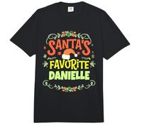 Santa's Favorite Danielle Christmas Personalized Danielle Comfort Colors Adult Heavyweight T-Shirt