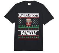 Santa's Favorite DanielleFunny Christmas Danielle Name Comfort Colors Adult Heavyweight T-Shirt