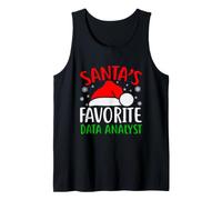 Santas Favorite Data Analyst Funny Christmas Xmas Santa Tank Top