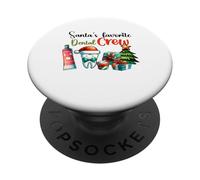 Santa's Favorite Dental Crew Christmas Themed PopSockets Adhesive PopGrip