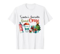 Santa's Favorite Dental Crew Christmas Themed T-Shirt