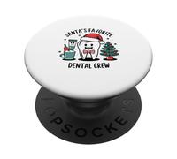 Santa's Favorite Dental Crew Festive Holiday PopSockets Adhesive PopGrip