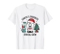 Santa's Favorite Dental Crew Festive Holiday T-Shirt