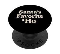 Santa's Favorite Ho Funny Christmas Quote PopSockets Adhesive PopGrip