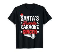 Santa's Favorite Karaoke Singer Christmas Karaoke T-Shirt