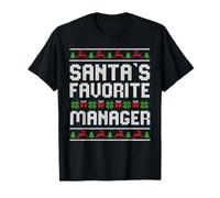 Santas Favorite Manager Christmas Supervisor Team Leader T-Shirt