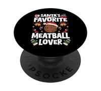 Santas Favorite Meatball Lover Christmas Xmas PopSockets Adhesive PopGrip