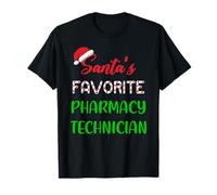 Santas Favorite Pharmacy Technician Gift Funny Chritsmas T-Shirt
