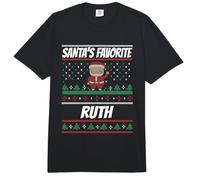 Santa's Favorite RuthFunny Christmas Ruth Name Personalized Comfort Colors Adult Heavyweight T-Shirt