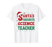 Santa's Favorite Science Teacher Christmas Holiday Pajama T-Shirt