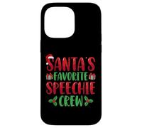 Santa's Favorite Speechie Crew SLP Speech Therapy Christmas Case for iPhone 14 Pro Max
