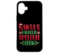 Santa's Favorite Speechie Crew SLP Speech Therapy Christmas Case for iPhone 16 Plus