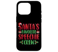 Santa's Favorite Speechie Crew SLP Speech Therapy Christmas Case for iPhone 16 Pro