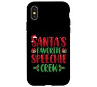 Santa's Favorite Speechie Crew SLP Speech Therapy Christmas Case for iPhone X/XS