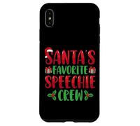 Santa's Favorite Speechie Crew SLP Speech Therapy Christmas Case for iPhone XS Max