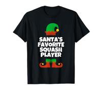 Santa's Favorite Squash Player Gift Christmas Funny T-Shirt
