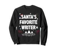 Santa's Favorite Writer Funny Holiday Christmas Pajamas Sweatshirt