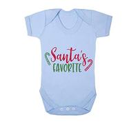 Santa's Favourite - Candy Cane Style Baby Grow Vest, 3-6 Months, Pastel Blue