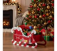 Santa's Festive Gift Sleigh Decoration