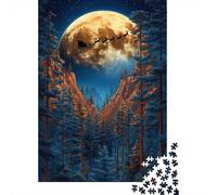 Santas Flight Through Forest 1000-Piece Jigsaw Puzzle for Adults, 38x26cm/1000pcs, Puzzle Gift Idea, Weekend Downtime And Year-Round Leisure