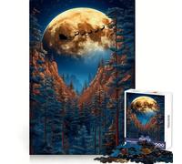 Santa's Flight Through Forest 1000 Piece Jigsaw Puzzles for Adults Improve Memory Anxiety Relief Sharp Edge Wall Art Decor (50x75cm)