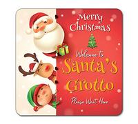 Santa's Grotto Christmas Floor Stickers - Self Adhesive R11 Rated Non Slip Vinyl - Size 500mm x 500mm - Pack of 1 Large Floor Sticker (P/NO. SANTAGROTTO)