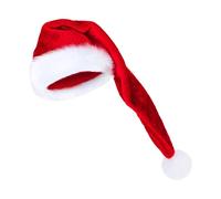 Santa's Hat 29.5 Inch Long | Soft Velvet Long Santa Hat | Costume Accessories Headwear for Winter Festival Celebration Photo Booth Prop Carnival New Year Holiday