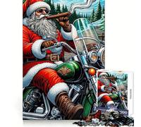 Santas Hog Ride Jigsaw Puzzle 1000 Piece for Teenagers Brain Workout Toy Serene Time Art Assembly Seasonal Gift (50x75cm)