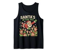 Santa's in The Mosh Pit Emo Christmas Music Lover Sad Gothic Tank Top