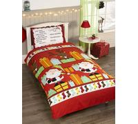 Santa's List Single Christmas Duvet Cover And Pillowcase Set