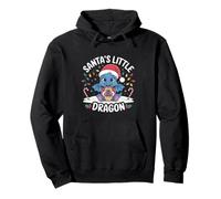 Santa's Little Dragon - Christmas with Cute Dragons Pullover Hoodie