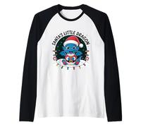 Santa's Little Dragon - Christmas with Cute Dragons Raglan Baseball Tee